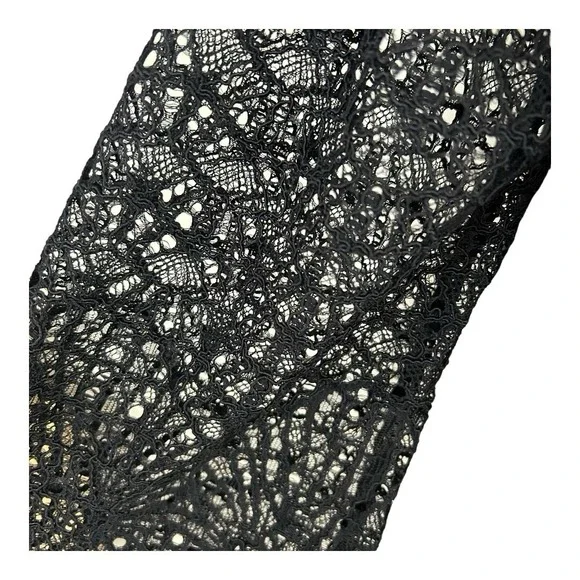 LILLY PULITZER Karolina Black Lace DRESS 12 Shift Ruffle Party Holiday Onyx - Picture 11 of 16